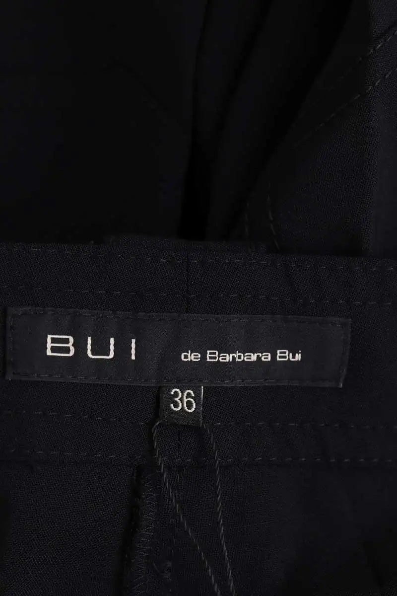Pantalon droit Barbara Bui Noir en Laine