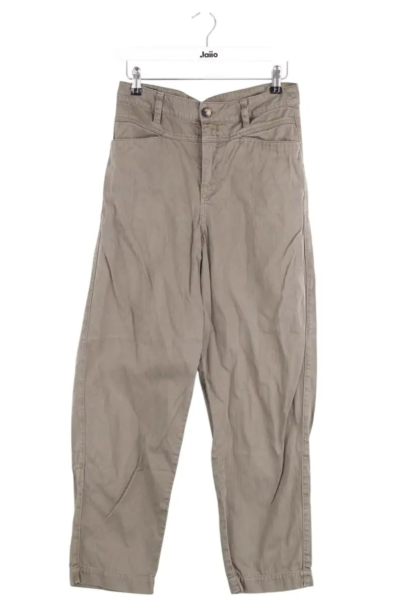 Pantalon droit Ba&Sh Kaki en Coton, taille S - Seconde Main