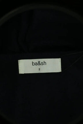 Pantalon droit Ba&Sh Marine en Synthétique