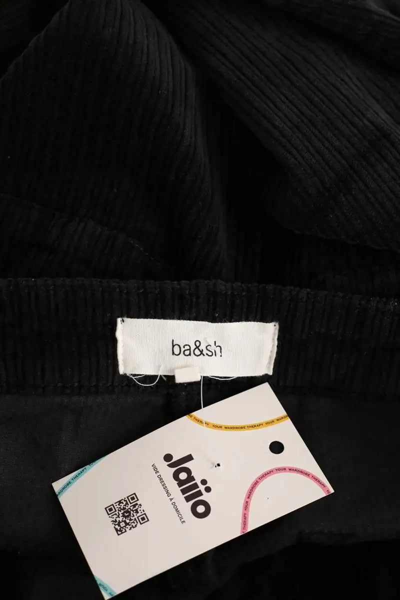 Pantalon droit Ba&Sh Noir en Coton