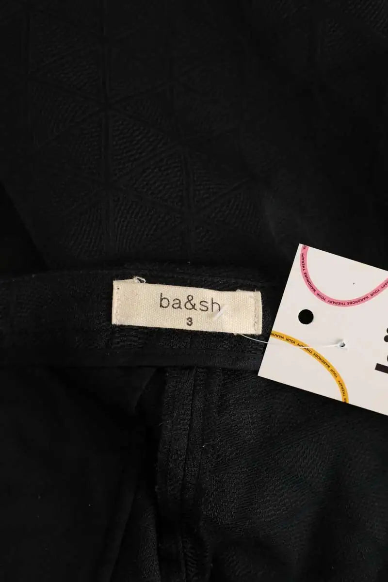 Pantalon droit Ba&Sh Noir en Synthétique