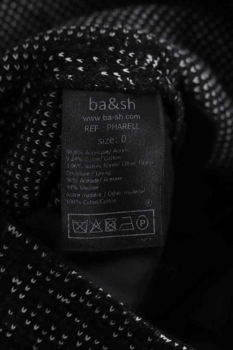Pantalon droit Ba&Sh Pharell Noir en Synthétique
