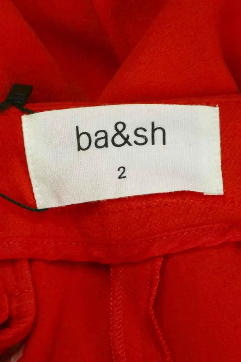 Pantalon droit Ba&Sh Rouge en Synthétique