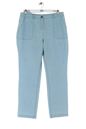 Pantalon droit Boden Bleu en Lin, taille XXL - Seconde Main