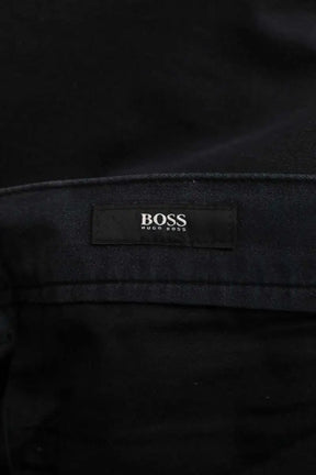 Pantalon droit Boss Noir en Coton