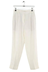 Pantalon droit Brunello Cucinelli Blanc en Viscose, taille XXS - Seconde Main