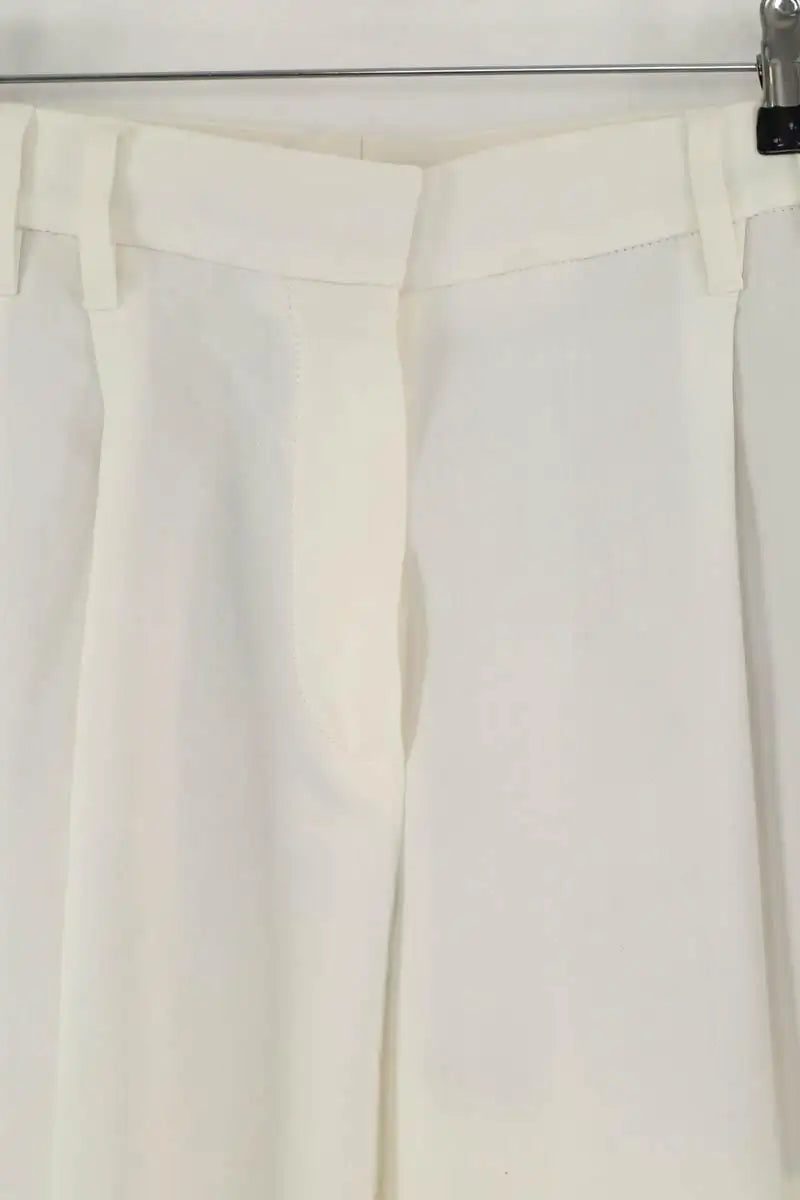 Pantalon droit Brunello Cucinelli Blanc en Viscose