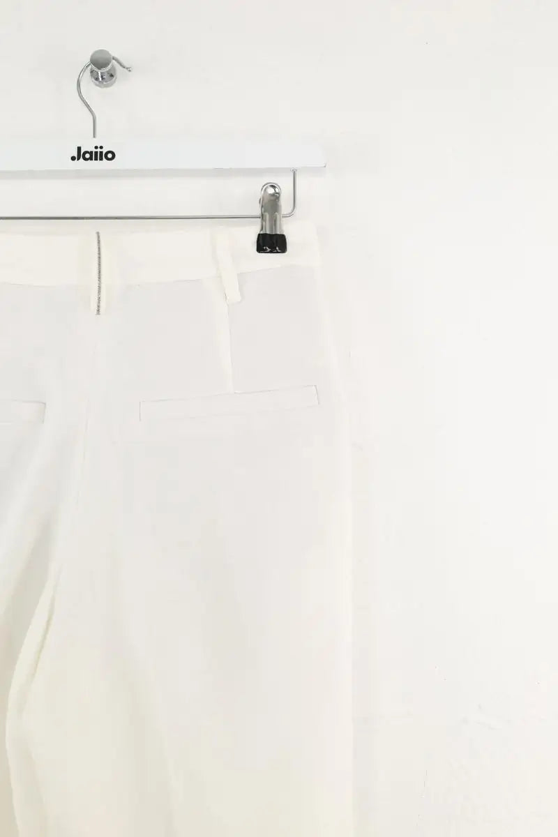 Pantalon droit Brunello Cucinelli Blanc en Viscose