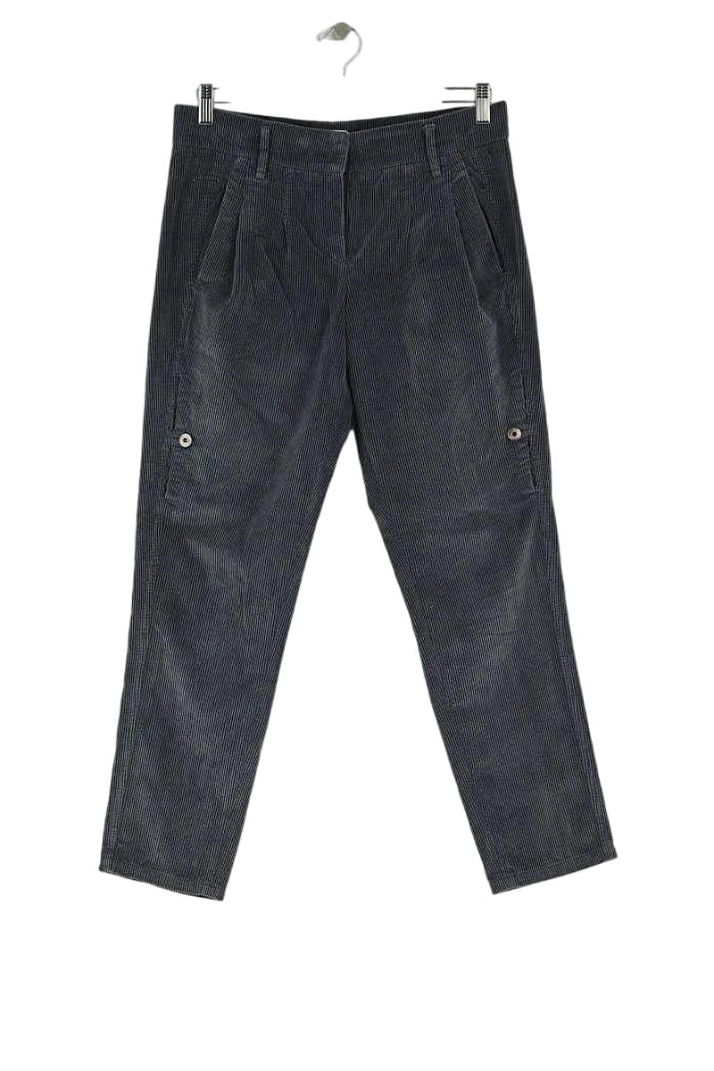 Pantalon droit Brunello Cucinelli Gris en Coton, taille M - Seconde Main