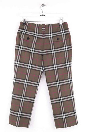 Pantalon droit Burberry Kaki en Laine