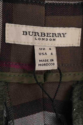 Pantalon droit Burberry Kaki en Laine