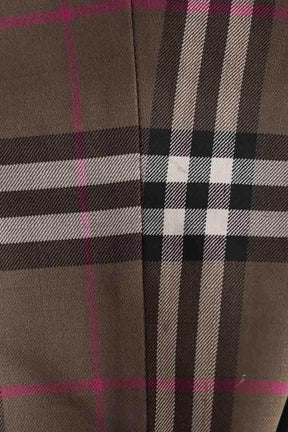 Pantalon droit Burberry Kaki en Laine