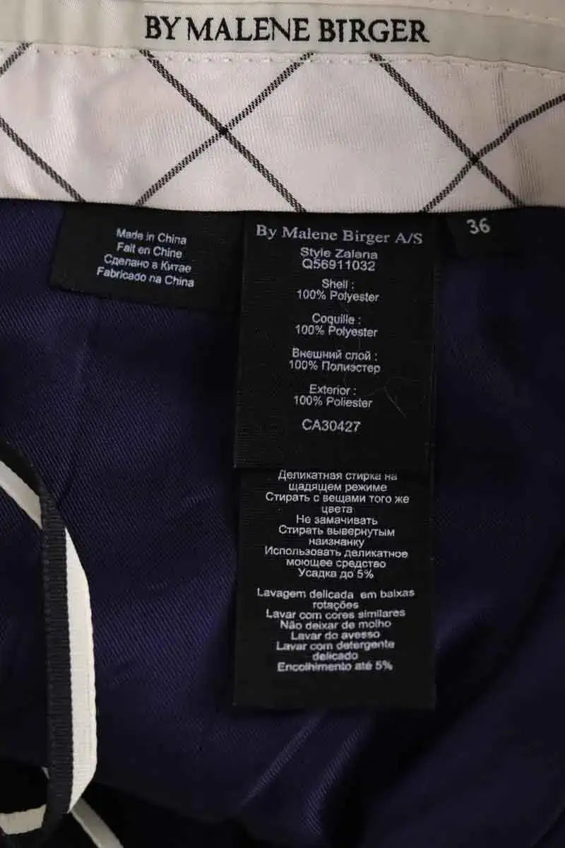 Pantalon droit By Malene Birger Marine en Synthétique