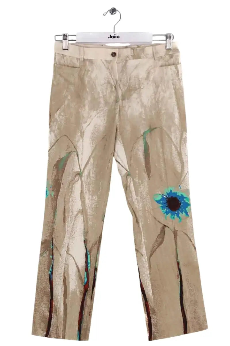Pantalon droit Celine Beige en Coton, taille M - Seconde Main