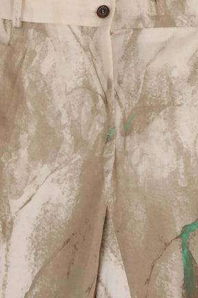 Pantalon droit Celine Beige en Coton