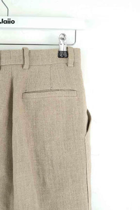 Pantalon droit Celine Beige en Lin