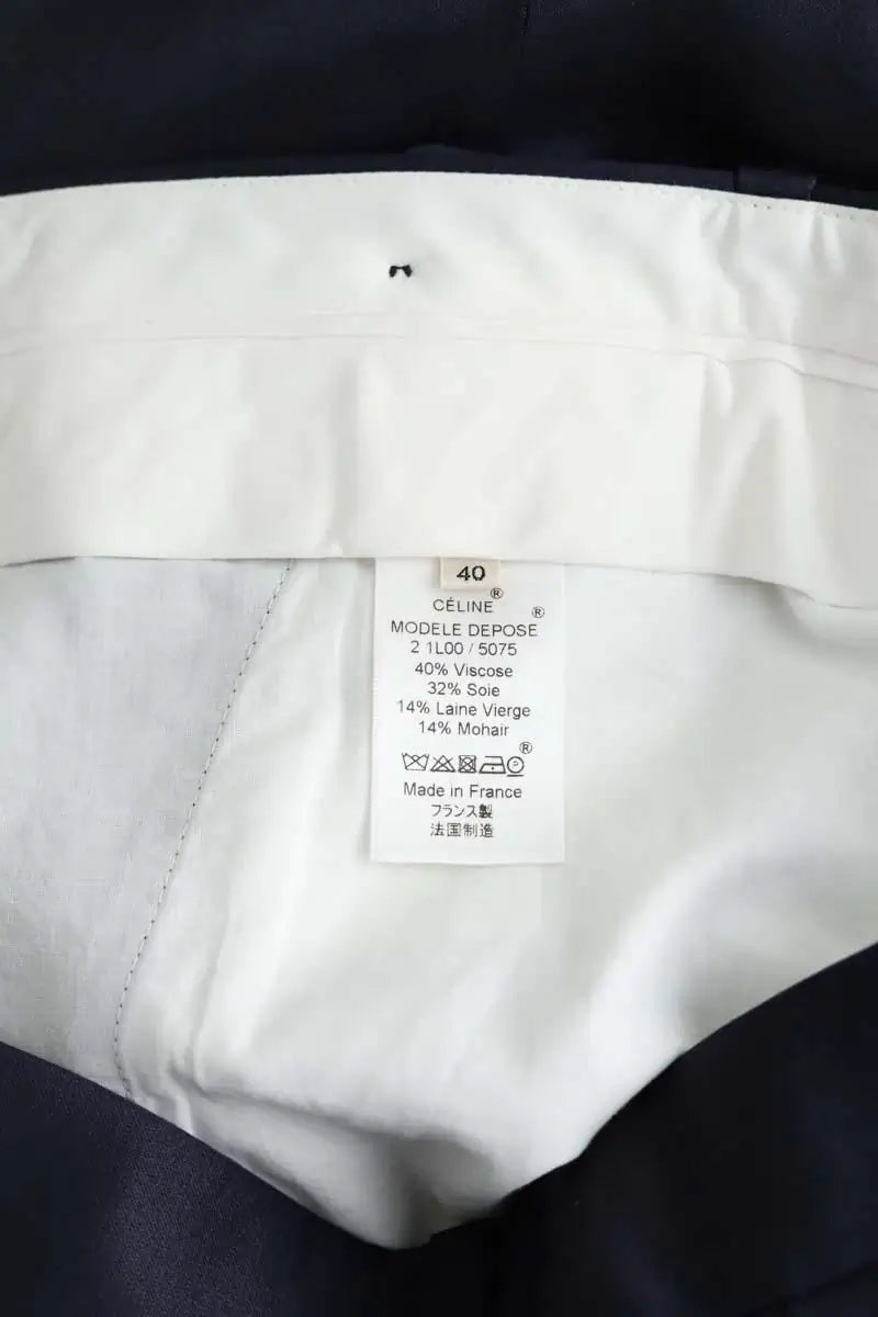Pantalon droit Celine Bleu en Viscose