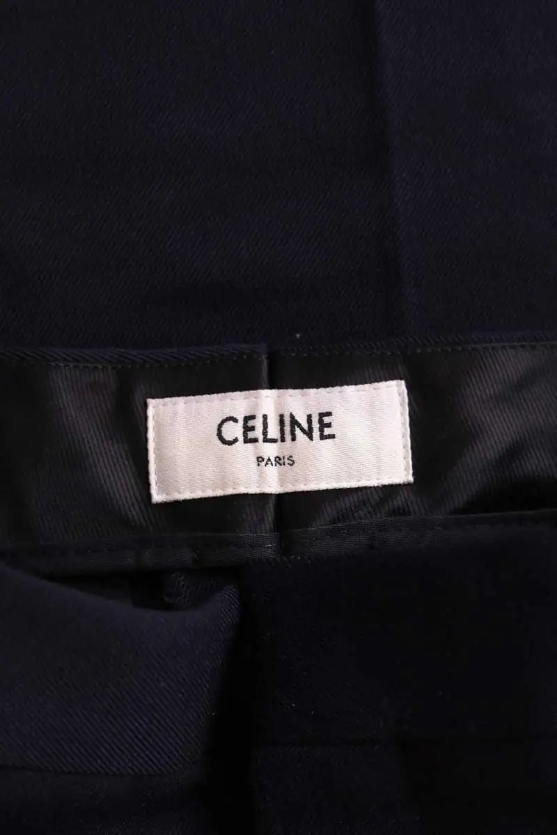 Pantalon droit Celine Marine en Laine
