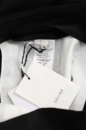 Pantalon droit Celine Noir en Laine