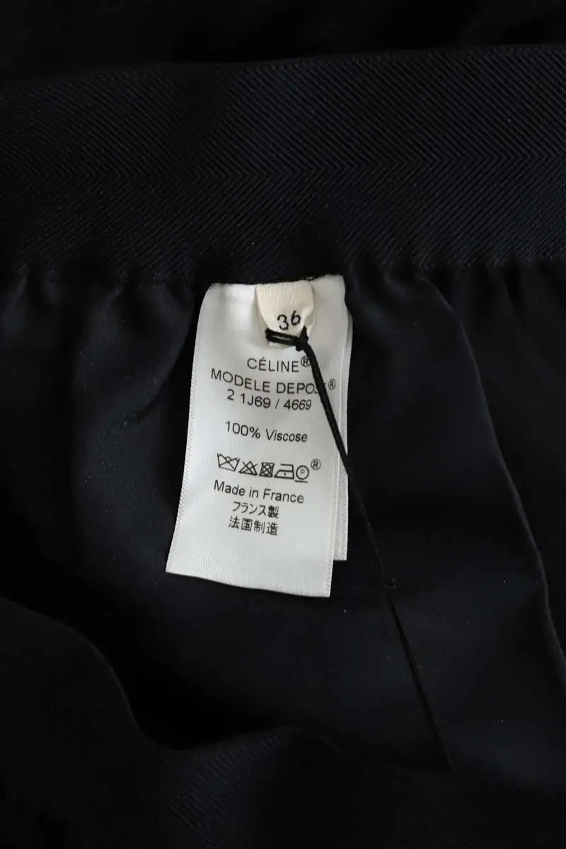 Pantalon droit Celine Noir en Viscose