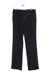 Pantalon droit Chloé Noir en Synthétique, taille S - Seconde Main