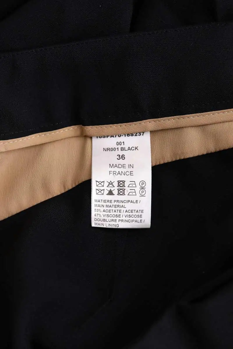 Pantalon droit Chloé Noir en Synthétique