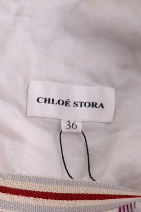 Pantalon droit Chloé Stora Gris en Lin