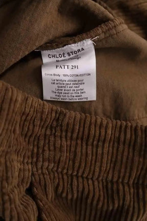 Pantalon droit Chloé Stora Marron en Coton