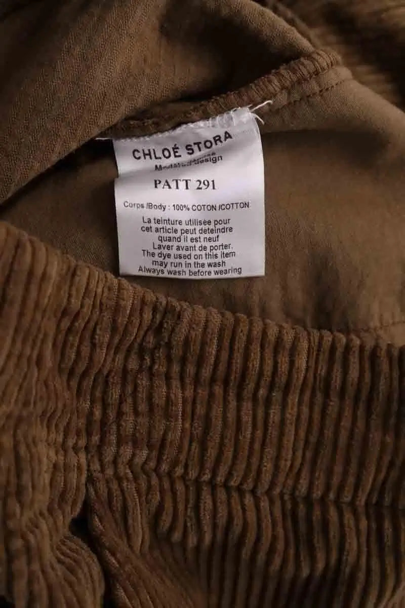 Pantalon droit Chloé Stora Marron en Coton