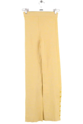 Pantalon droit Claudie Pierlot Jaune en Viscose