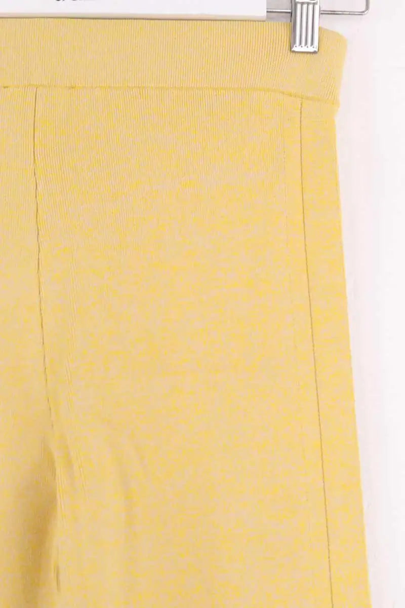 Pantalon droit Claudie Pierlot Jaune en Viscose