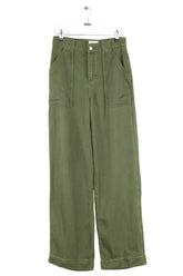 Pantalon droit Claudie Pierlot Kaki en Synthétique, taille XS - Seconde Main