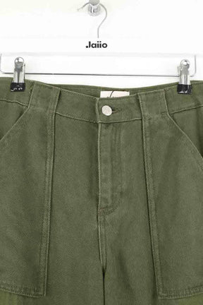 Pantalon droit Claudie Pierlot Kaki en Synthétique