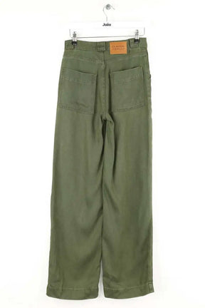 Pantalon droit Claudie Pierlot Kaki en Synthétique
