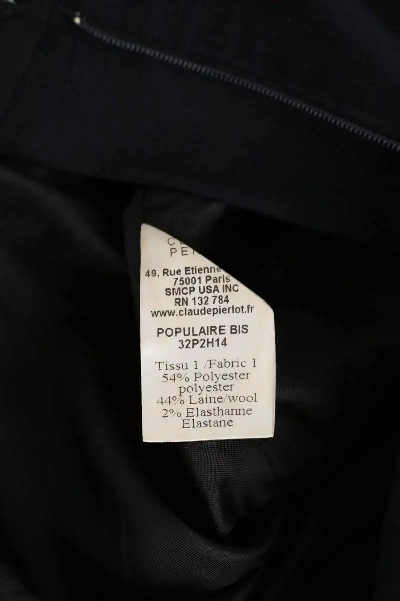 Pantalon droit Claudie Pierlot Marine en Polyester