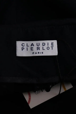 Pantalon droit Claudie Pierlot Marine en Synthétique