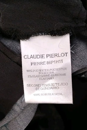 Pantalon droit Claudie Pierlot Noir en Soie