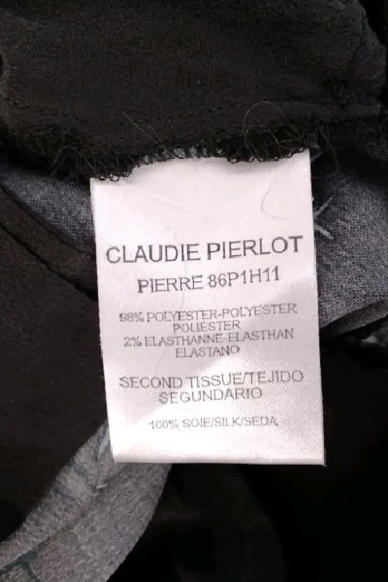 Pantalon droit Claudie Pierlot Noir en Soie