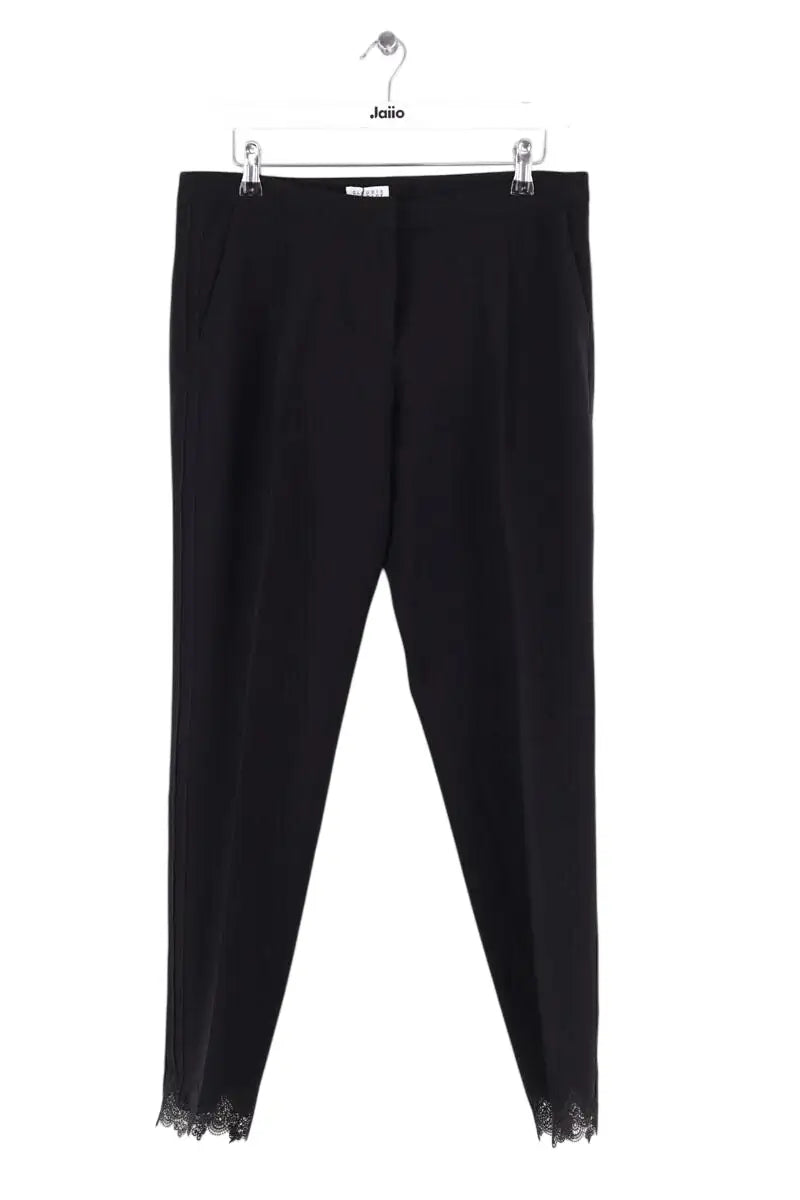 Pantalon droit Claudie Pierlot Noir en Synthétique, taille L - Seconde Main