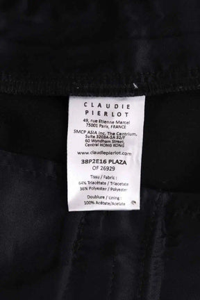 Pantalon droit Claudie Pierlot Noir en Synthétique