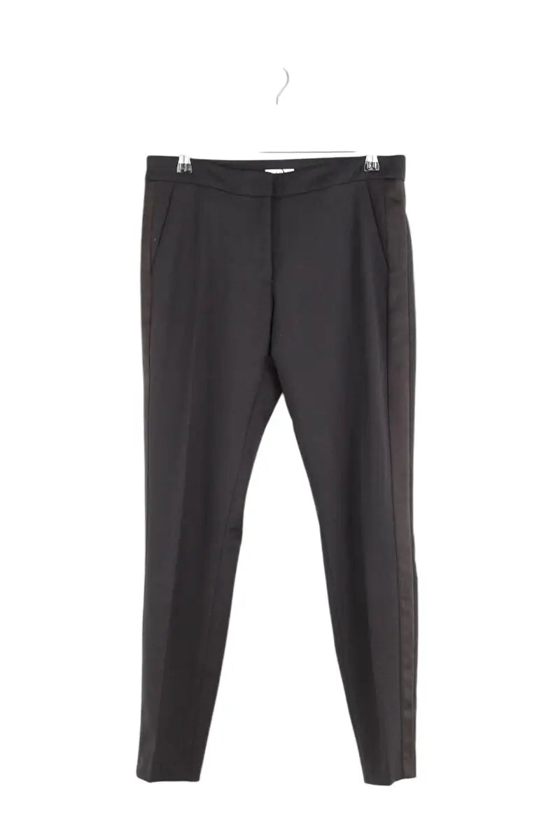 Pantalon droit Claudie Pierlot Noir en Synthétique, taille S - Seconde Main