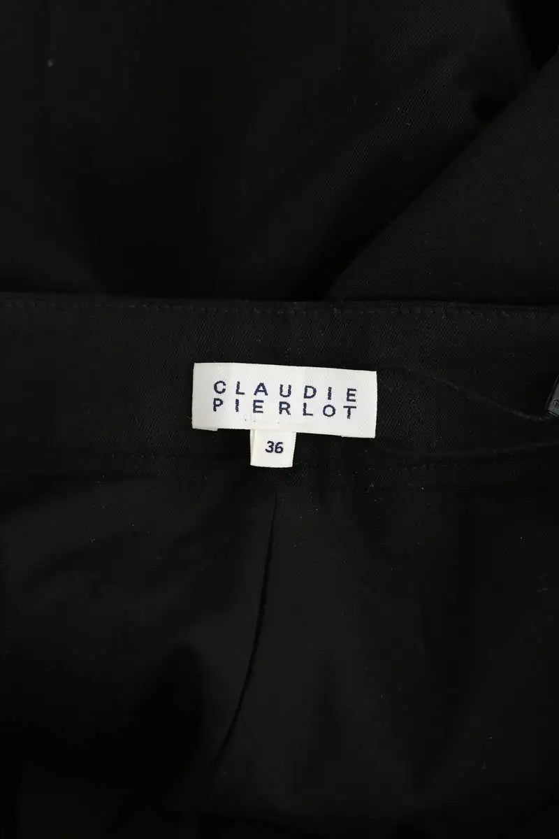 Pantalon droit Claudie Pierlot Noir en Synthétique