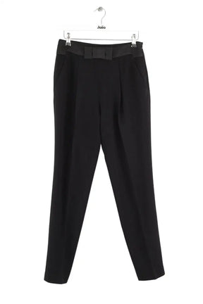 Pantalon droit Claudie Pierlot Noir en Synthétique, taille S - Seconde Main