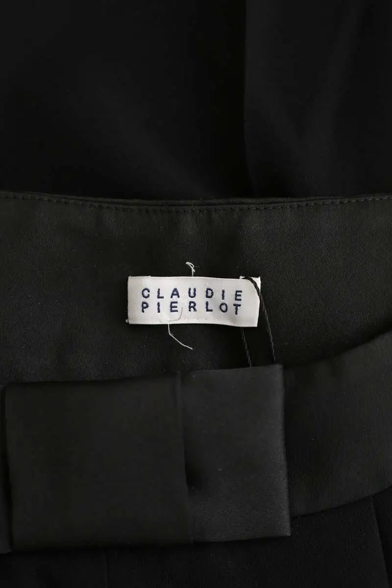Pantalon droit Claudie Pierlot Noir en Synthétique
