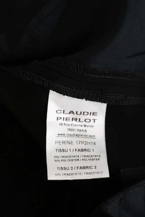 Pantalon droit Claudie Pierlot Noir en Synthétique