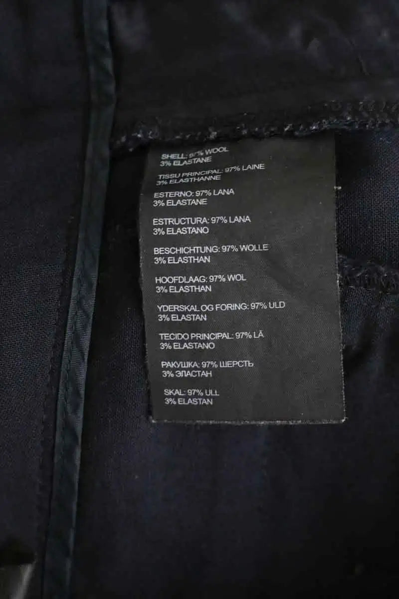 Pantalon droit Club Monaco Noir en Laine