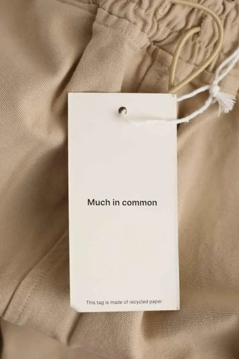 Pantalon droit Common Paris Beige en Coton