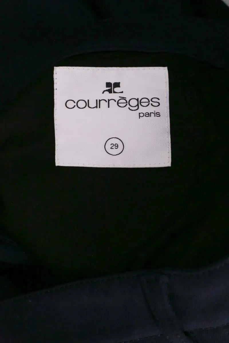 Pantalon droit Courrèges Marine en Synthétique