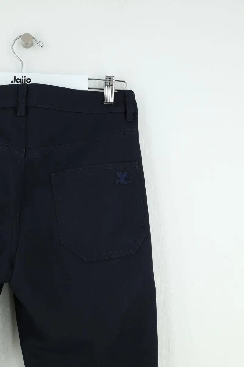 Pantalon droit Courrèges Noir en Synthétique