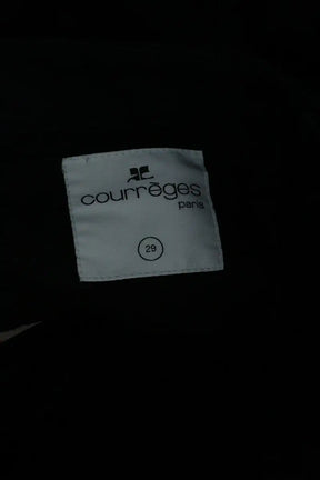 Pantalon droit Courrèges Noir en Synthétique